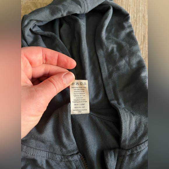 Kate Quinn Kids Full Zip Hoodie Jacket Blue Grey Modal - Size 2T - Picture 4 of 5